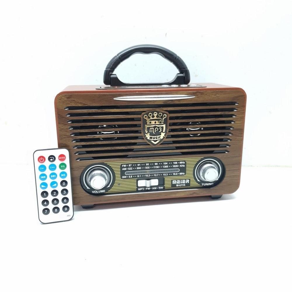 Đài Radio Pin Sạc MEEIER M - U115 FM/AM/SW/USB/SD