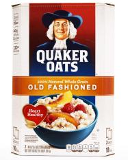 Yến mạch Mỹ Quaker Oats nguyên hạt cán dẹp Old Fashioned thùng 4.52kg