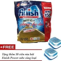 VIÊN RỬA CHÉN BÁT LY FINISH 150V NHẬT ( HÀNG MỚI 2018) DÙNG CHO MÁY RỬA BÁT , hàng nội địa nhật(tích hợp bột muối bóng tđ somat alio ) 10v tặng