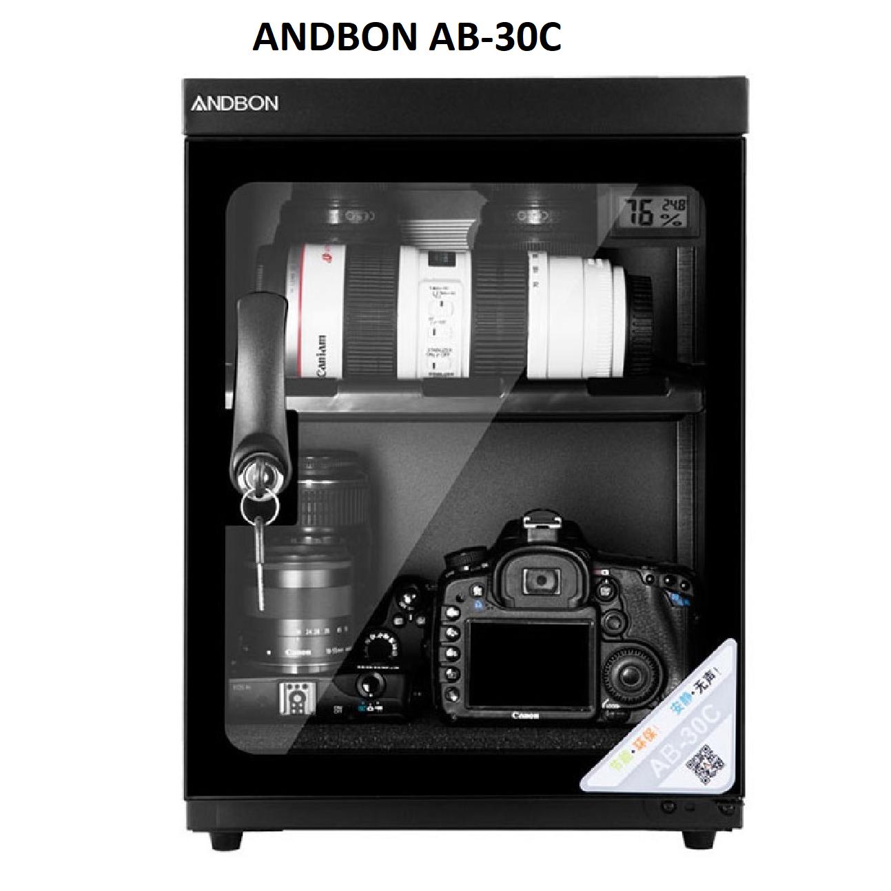 Tủ chống ẩm Andbon AB-30C ( 30 Lít) - Công nghệ Japan + Bộ vệ sinh máy ảnh 8 in...