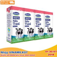Thùng 48 Hộp Sữa tươi tiệt trùng Vinamilk 100% Hương Dâu 180ml