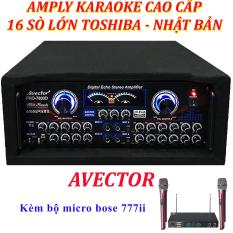 Ampli sân khấu Amply karaoke nghe nhạc hội thảo AVECTOR CÔNG SUẤT LỚN 7800 2400W amply karaoke hay nhất amply nghe nhạc kèm micro bs777ii