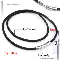 DÂY CHUYỀN NAM DÙ NHẬP THÁILAN- KHÓA INOX ĐẸP KHÔNG ĐEN 3 LY