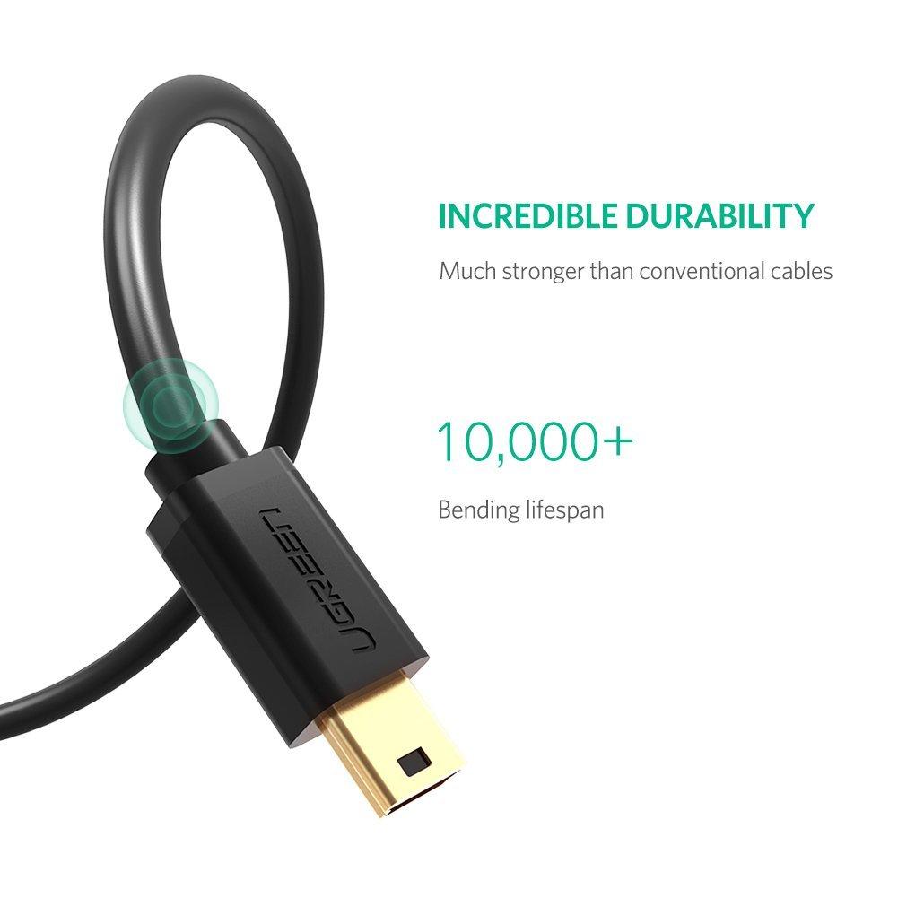 Cáp Mini USB to USB 2.0 mạ vàng dài 0,5m Ugreen 10354