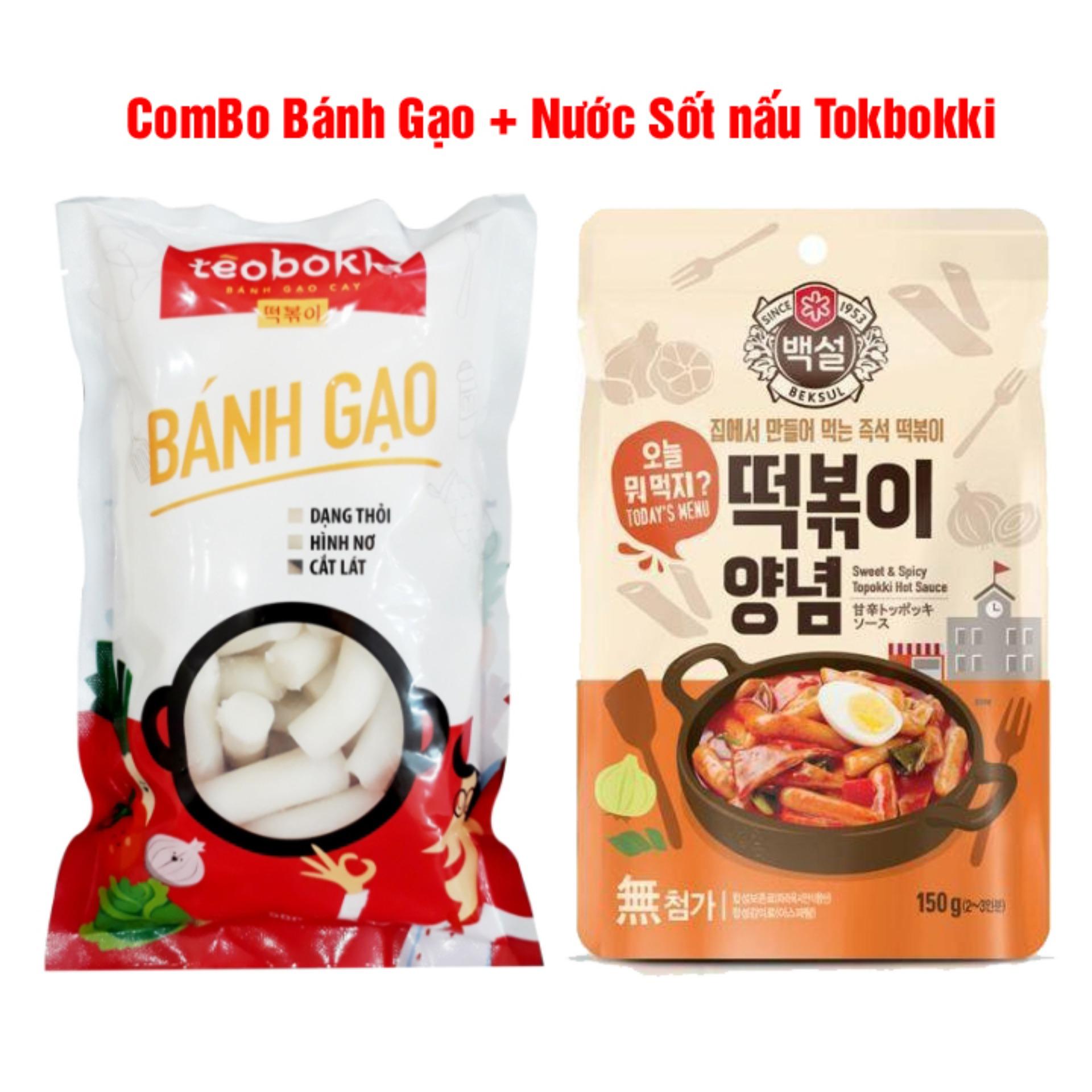 Combo Bánh Gạo Cay + Nước sốt Tokbokki Hàn Quốc