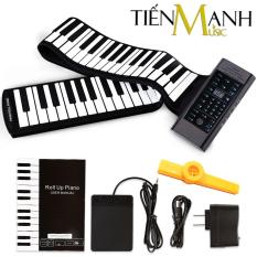 Đàn Piano Konix 88 phím cuộn mềm dẻo Flexible PB88 (Roll Up Piano – Pin sạc 1000mAh – Có Pedal – Midi Keyboard Controller – Tặng Kèn Kazoo)