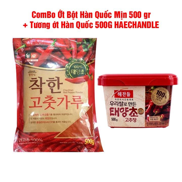Combo Bột Ớt Mịn + Tương Ớt Hàn Quốc (500G)