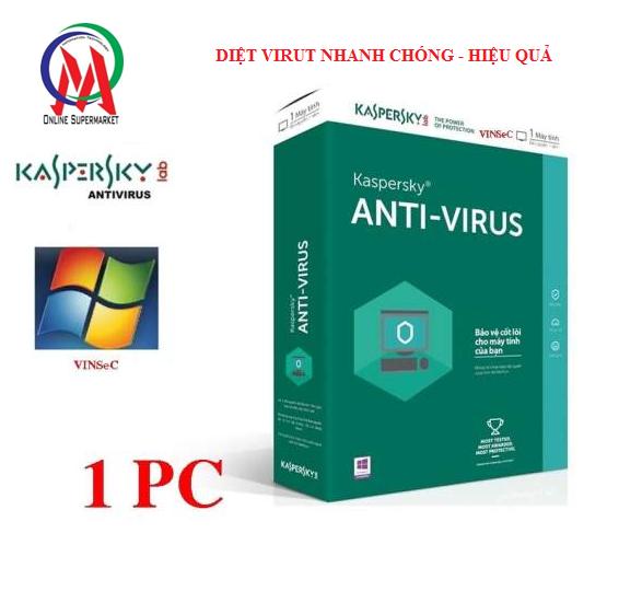 Phần mềm diệt Virus Kapersky Anti Virus 1PC 2018 BH 12 Tháng