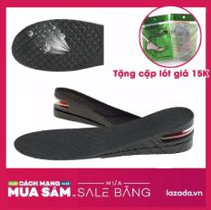 Bộ 1 Cặp Lót Giày Tăng Chiều Cao 5cm Đệm Khí 2 Lớp + Tặng Kèm 1 Cặp Lót Mũi Silicon