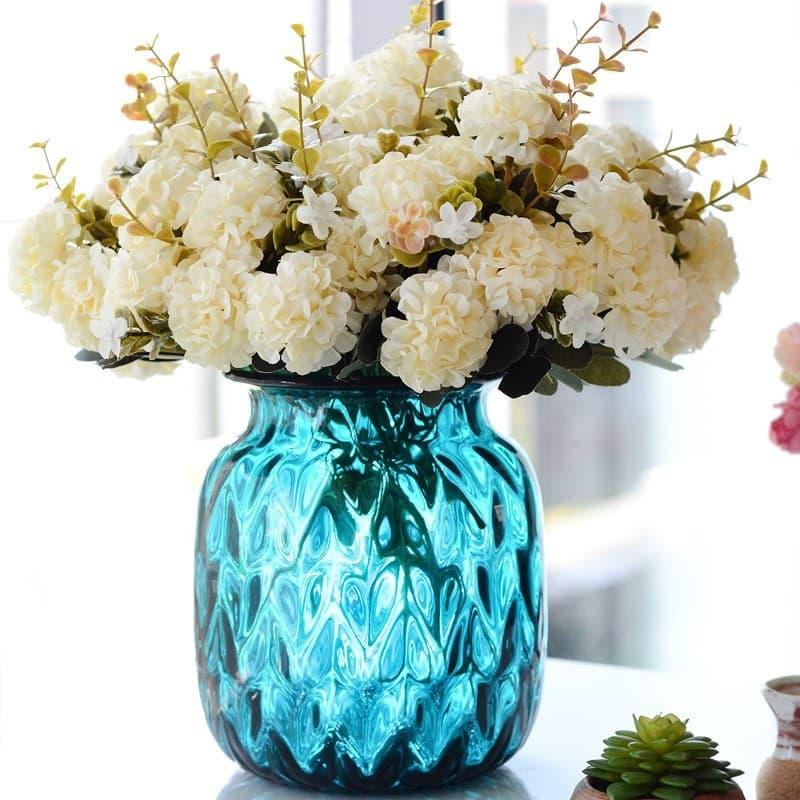 Hoa giả - cành hoa tú cầu lụa 10 bông trang trí nhà cửa, sự kiện, sinh nhật siêu xinh,...