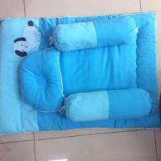 Bộ nệm gối sơ sinh kim home cho em bé từ 0-2 tuổi, ruột nệm là gòn tấm cao cấp, vỏ nệm/gốimay bằng vải Cara, hút ẩm, kiểu dáng ngộ nghĩnh