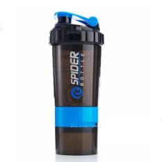 Bình nước tập Gym thể thao – Bình lắc nhiều ngăn Spider 600ml
