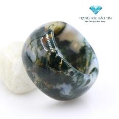 Nhẫn Nam, Nhẫn Phong Thủy, Nhẫn Phong Thủy Nam, Nhẫn Đá Phong Thủy Mã Não Rêu Chất Liệu Cao Cấp – Thương Hiệu Bảo Tín
