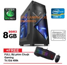 Máy tính chơi Game Intel Core i7 3770, Ram 8gb, SSD 240gb, Card màn hình GTX 750ti (chuyên LOL, fifaonline 4, PUBG, Stream). Tặng combo bàn phím, chuột chuyên game. Bảo hành dài, 24 tháng 1 đổi 1.(máy tính để bàn chơi game, máy tính để bàn cấu hình khủng)