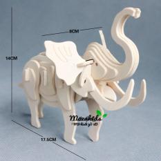 Đồ chơi lắp ráp gỗ 3D Mô hình Con Voi