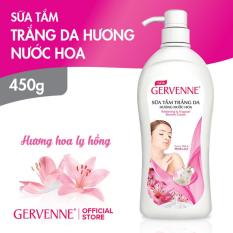 Gervenne sữa tắm trắng da & hương nước hoa – ly hồng 450g