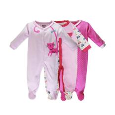 Set 3 Áo Liền Quần Có Tất Baby Gear Dễ Thương Cho Bé Gái ( Mẫu Giống Hình)