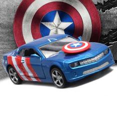 Xe mô hình sắt Captain America mở cửa chạy đà phát nhạc