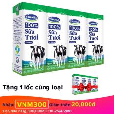 Thùng 48 hộp sữa tươi Vinamilk 100% có đường 180ml + Tặng 1 lốc cùng loại