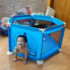 Cũi Khung Inox Kiêm Nhà Banh, Nhà bóng, Quây Bóng An Toàn Cho Bé (tặng kèm 10 bóng nhựa)