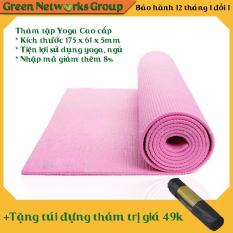 Thảm Tập Yoga Loại Cao Cấp Có Túi Đựng (Hồng)