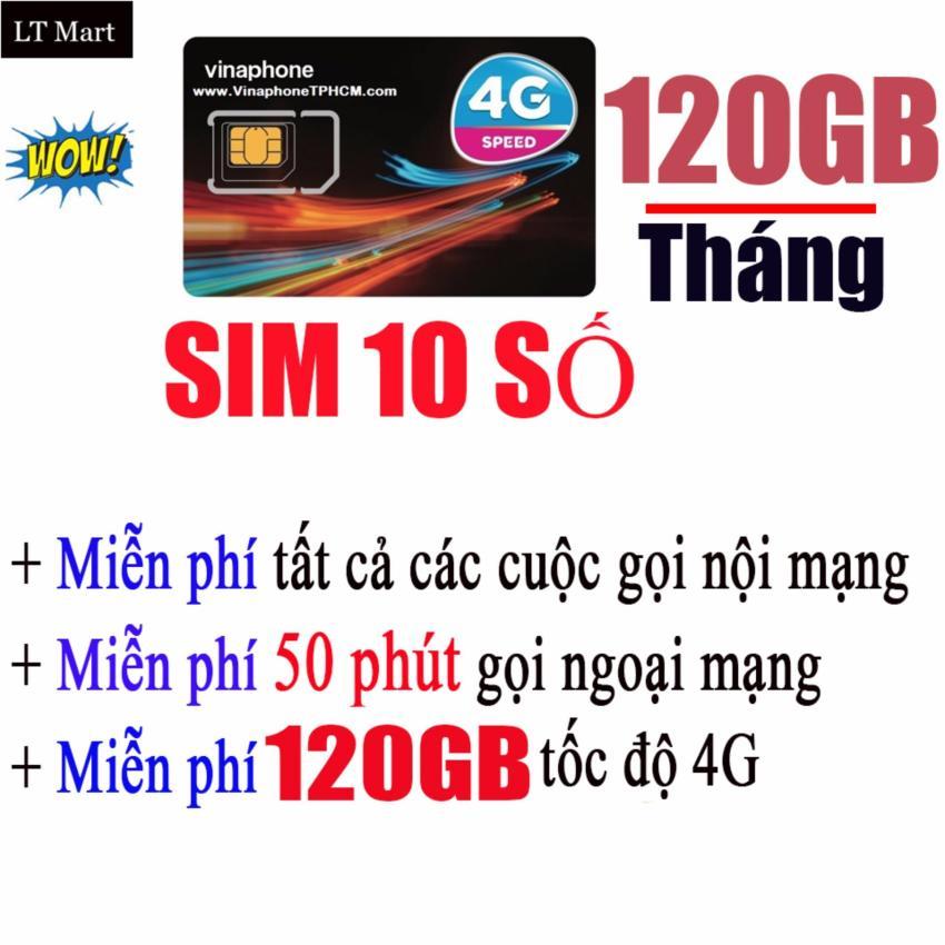 Sim (10 Số Dễ Nhớ) 4G Vinaphone VD89Plus 120GB/Tháng + miễn phí gọi nội mạng