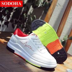 Giày Sneaker thể thao nữ SODOHA shop SN 36HQ89R – Trắng Phối Đỏ