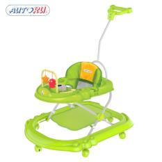 Xe tập đi cho bé hình thỏ có nhạc, tay đẩy, lót chân – AUBW04 (Xanh Bơ)