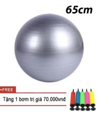 Bóng tập yoga 65cm trơn (Xám)