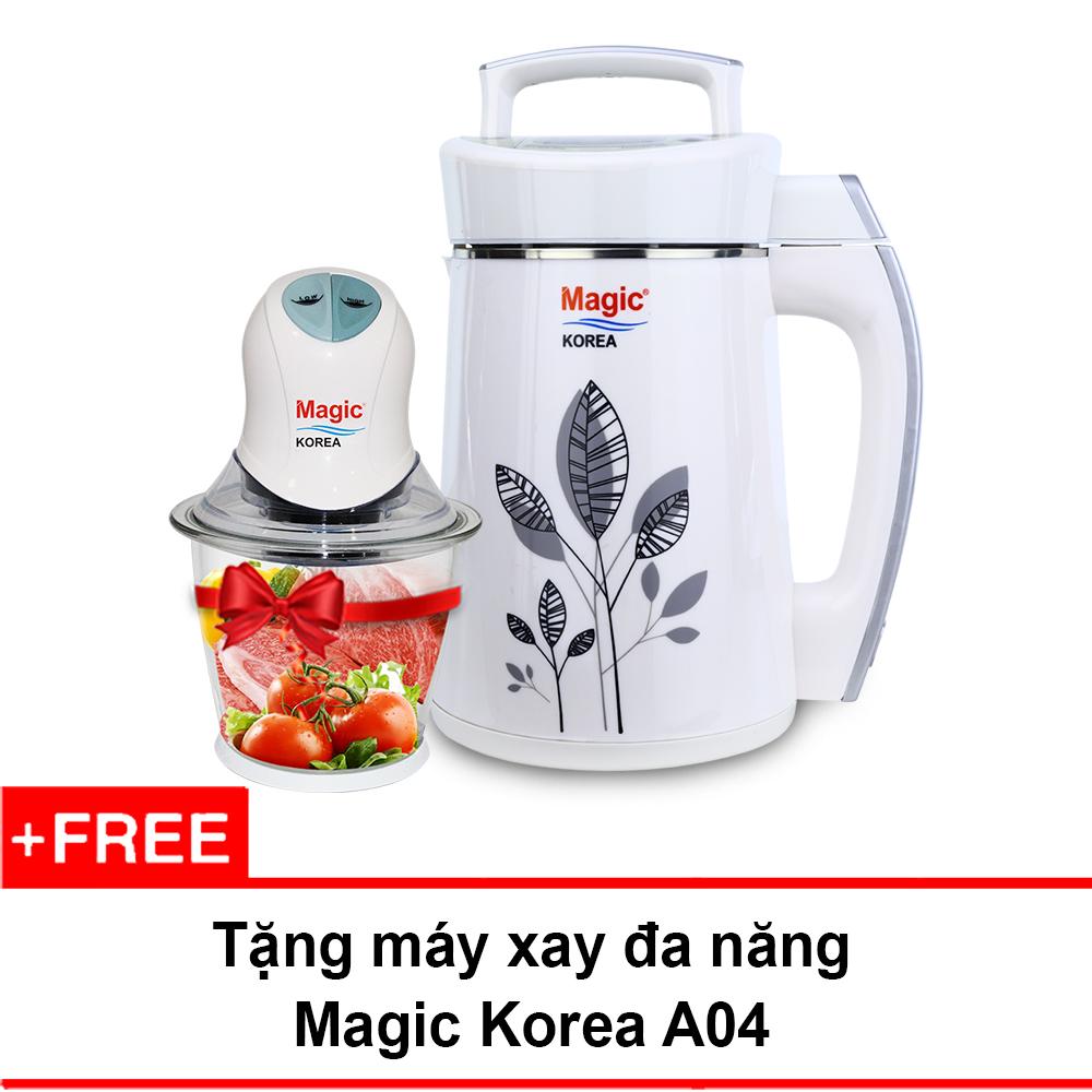 Máy làm sữa đậu nành Magic Korea A68 + Tặng máy xay thực phẩm đa năng cối thủy tinh, 02...
