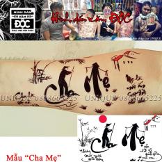Troll phụ huynh cực bá đạo bằng mẫu xăm CHA MẸ – Unique CM14x21cm