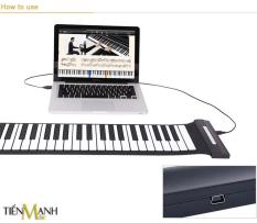 Đàn Piano Konix 61 phím cuộn mềm dẻo Flexible MD61S (Không loa, cần kết nối máy tính – Có cáp kết nối USB – Roll Up Midi Keyboard Controller)