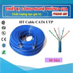 50 Mét Dây cáp mạng Cat6 UTP HT-Cable – Bấm sẵn 2 đầu