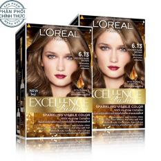 Bộ 2 kem nhuộm dưỡng tóc màu thời trang L’Oreal Paris Excellence Fashion – Màu 6.13