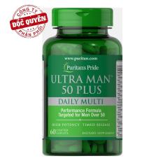 Dinh dưỡng tăng cường sức khỏe cho nam giới trên 50 tuổi Vitamin và khoáng chất tổng hợp Puritan’s Pride Ultra Man 50 Plus Daily Multi 60 viên HSD 07/2021