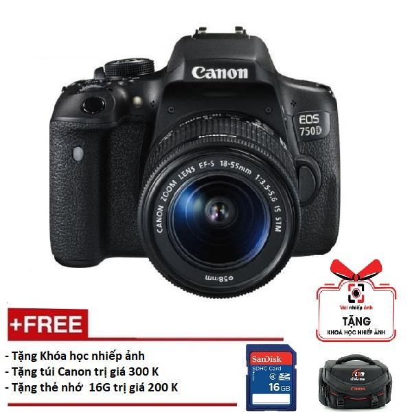 Canon 750D kèm lens 18-55mm is STM (Hàng Canon Lê Bảo Minh)-Tặng khoá học nhiếp ảnh EOS + Thẻ SD...