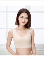 Áo Croptop Thể Thao-màu da & đen