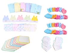 Combo 60 Món Đồ Dùng Cho Bé Sơ Sinh( áo màu tay dài nút giữa)( 2 – 8kg)