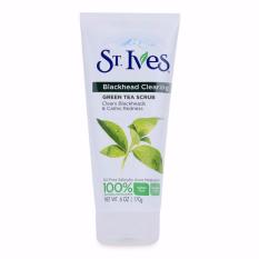 Tẩy Da Chết Làm Sạch Mụn Đầu Đen Chiết Xuất Trà Xanh St.Ives Blackhead Clearing Green Tea Scrub 170g