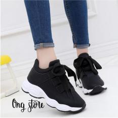 Giày thể thao nữ đế sóng phong cách Hàn Quốc (dây to) (có màu trắng)