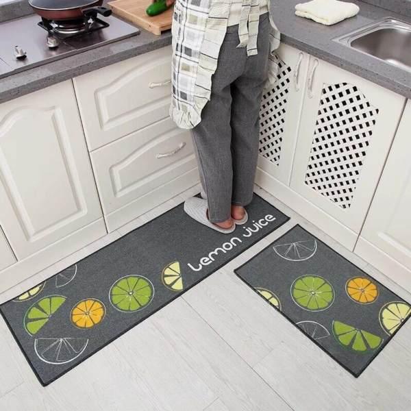 Bộ 02 thảm trải sàn nhà bếp tiện dụng (40 x 60 và 40 x 120 cm)