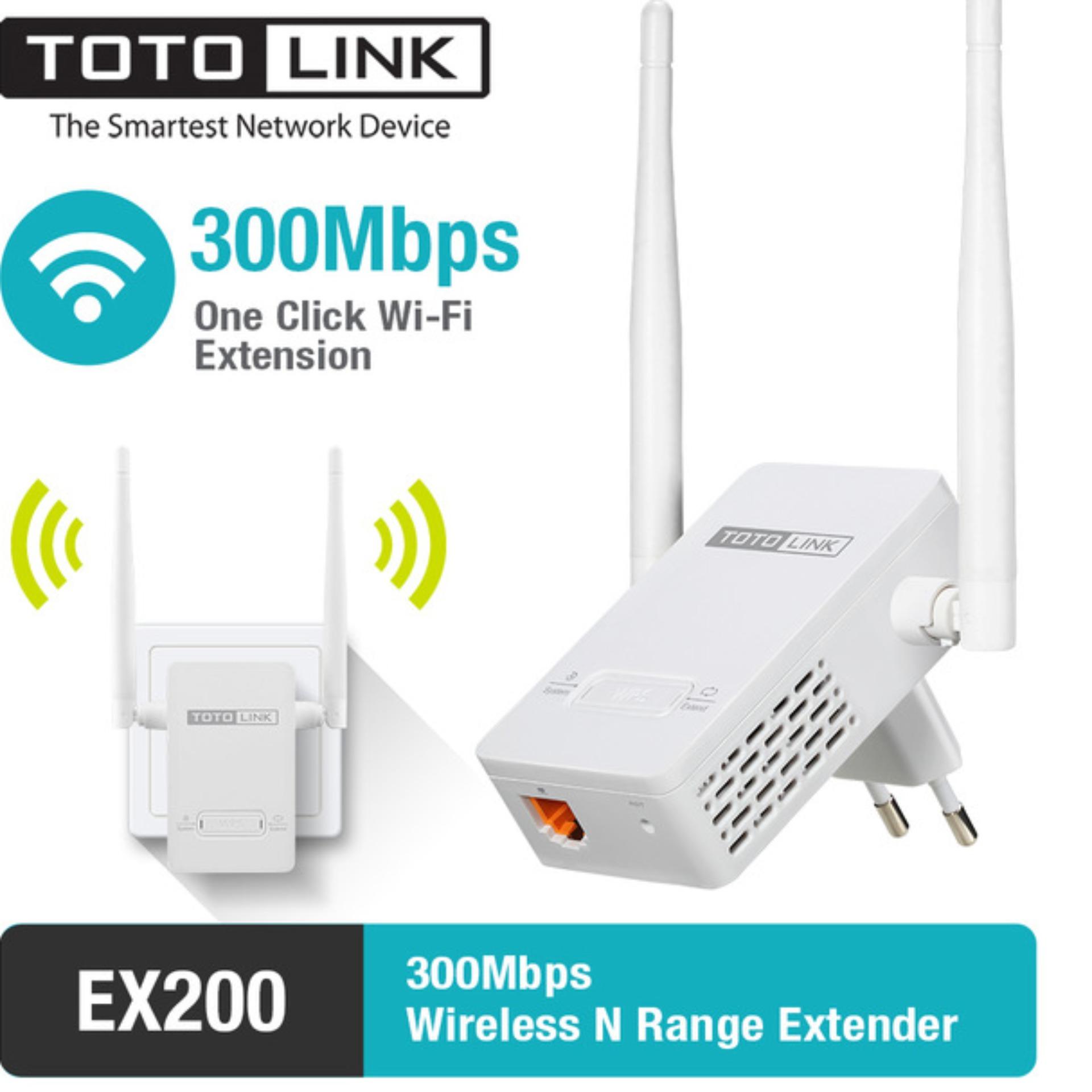[HCM]Bộ Mở Rộng Sóng Wifi Chuẩn N Tốc Độ 300Mbps TOTOLINK EX200-v2 - Hãng Phân Phối Chính Thức