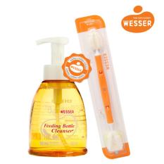 Combo Nước rửa bình sữa chai + dụng cụ vệ sinh bình sữa đa năng wesser