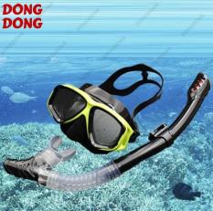 Bộ kính lặn Ống thở S301 – FULL B, mắt KÍNH CƯỜNG LỰC, ống thở van 1 chiều ngăn nước cao cấp – DONGDONG