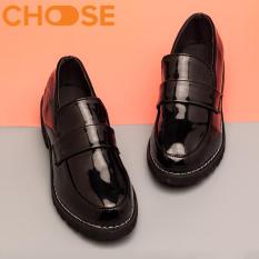 Giày Boot Lười/ Giày Oxford Nữ Độn Đế Gót Cao 3.5CM Shoping Picnic Công Sở Phong Cách Hàn Quốc 1103