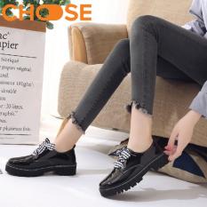 Dày OXFORD Nữ/Giày Boots Đẹp Dây Caro Bản To Phong Cách Mùa Đông Năm Nay 2311