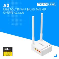 Mini Router Wi-Fi băng tần kép chuẩn AC1200 – A3 – TOTOLINK