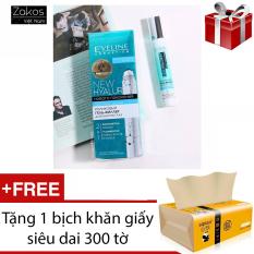 Lăn Xoá Nhăn Ngăn Lão Hóa Trẻ Da Vùng Mắt Eveline Bio Hyaluron Eye Lifting Cream Roll On + TẶNG 1 bịch khăn giấy siêu dai 300 tờ Gấu Trúc