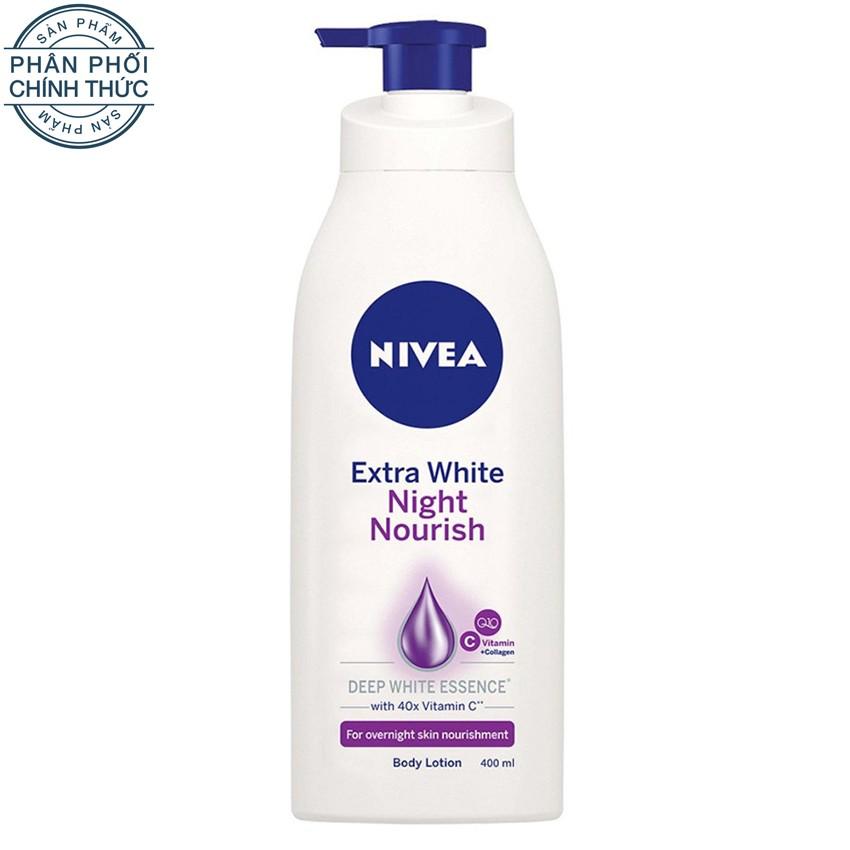 Sữa dưỡng thể giúp săn da và dưỡng trắng ban đêm NIVEA Night White Firming Body Lotion 400ml