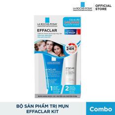 Bộ chăm sóc chuyên sâu cho da mụn nhạy cảm, giảm mụn ngừa thâm hiệu quả trong 24h La Roche Posay Effaclar Kit